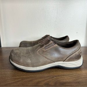 Red Wings ComfortPro Brown Leather Safety Toe 2308 Slip On Work Shoes Sz 6
